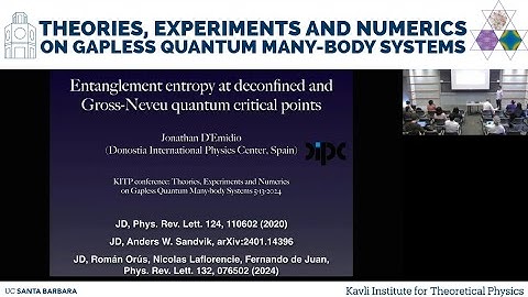 Entanglement entropy at deconfined & Gross-Neveu quantum critical points ▸ Jonathan D