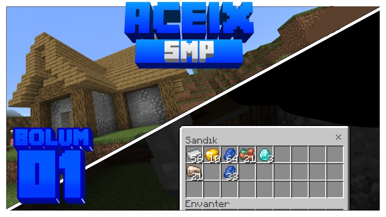 Biraz Maden ve Evim | Minecraft Aceix SMP Bölüm 1 - YouTube