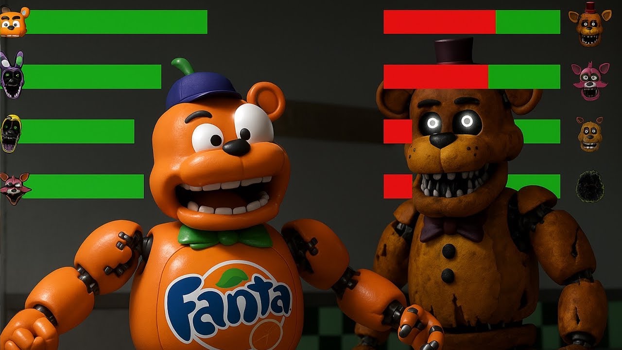 Top 5 FNaF Fanta Fighting Animations with Healthbars