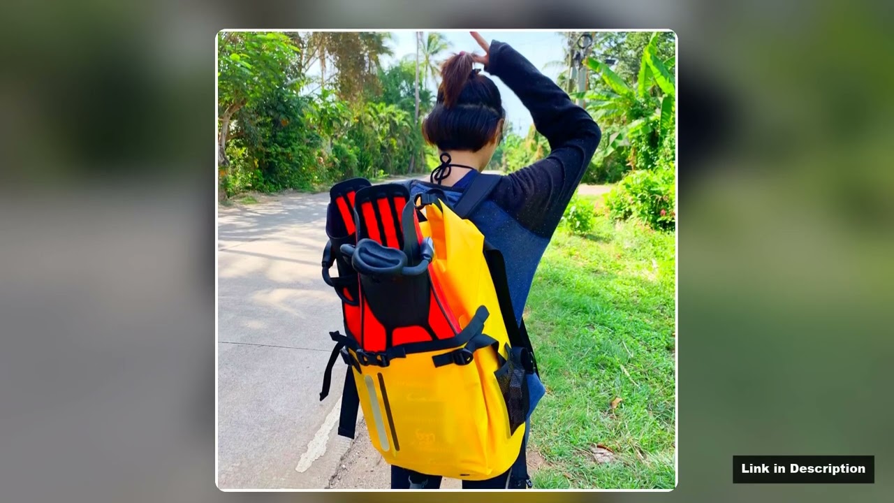 Waterproof Diving Backpack Heavy Duty RollTop Closure Dry Bag for Diving Fins and Diving Material U