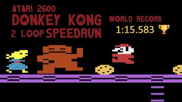 Atari 2600 Donkey Kong 2 Loop Speedrun 1:15.583 WR