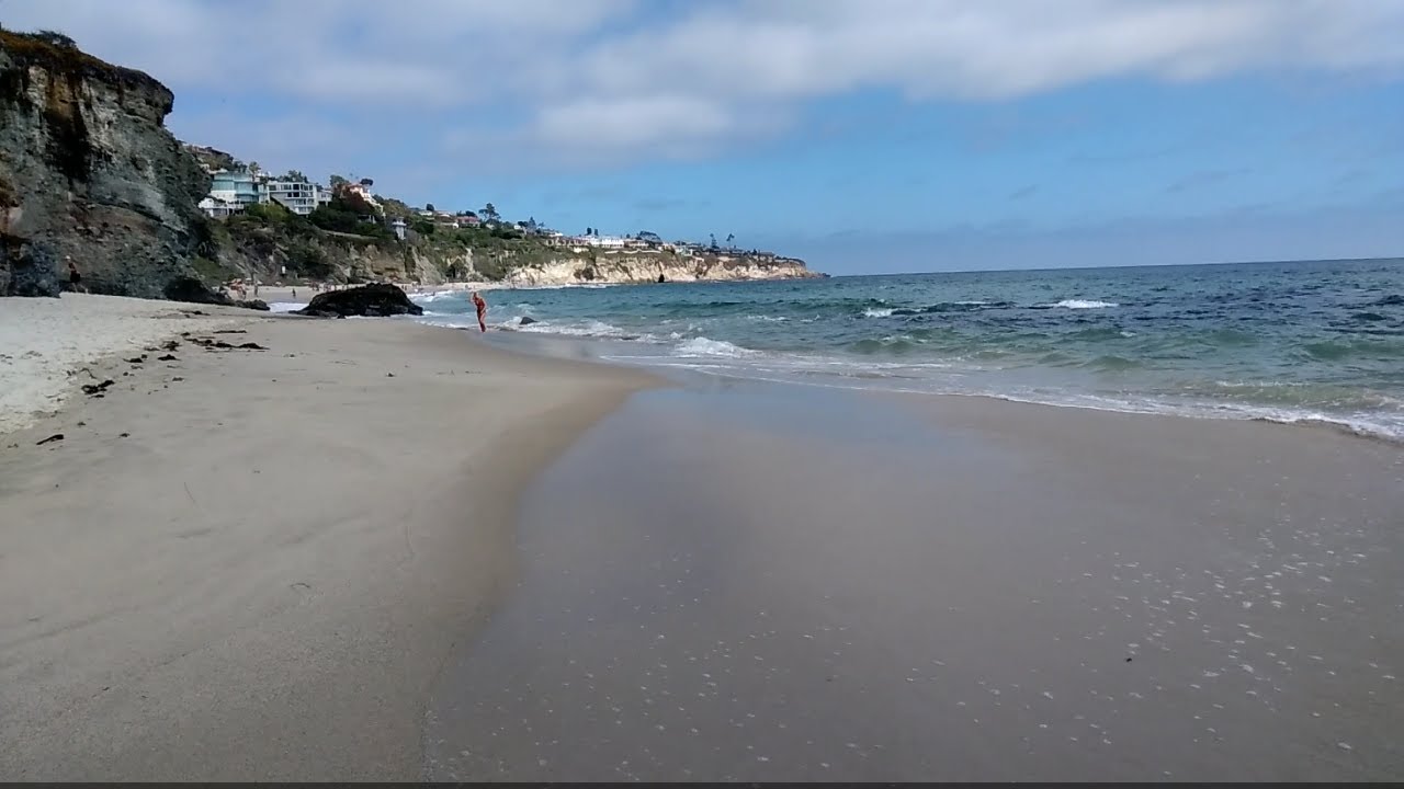 Classic Southern California surfing spot at Thousand Steps Beach in Laguna Beach California