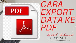 Cara Export Data dari Datagridview ke PDF di VB.Net
