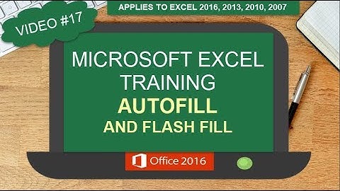 MICROSOFT EXCEL AUTO FILL |FLASH FILL (EXCEL 2013 AND LATER) | PLUS EXTRA AUTO FILL TRICKS (#17)
