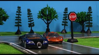 Bugatti Veyron Vs Mclaren F1 Stop Motion