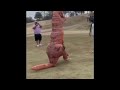Inflatable Dinosaur Plays Golf #2 (insert fart spray)