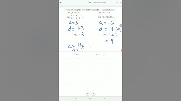 write the first term and common differences if AP is given....