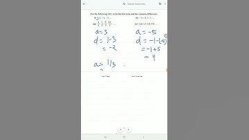 write the first term and common differences if AP is given....