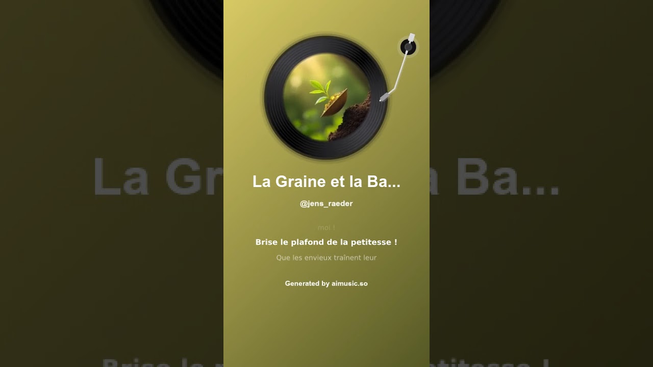 La Graine et la Balance Der Samen und die Waage 1