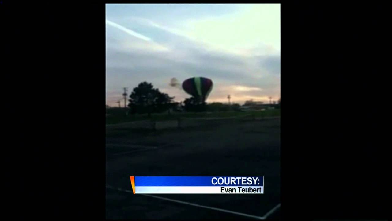 Hot air balloon strikes power lines in Janesville YouTube