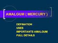 What is Amalgam ? and its uses // Metals with Mercury // Science GK // SSC , RRB , NDA , GPSC