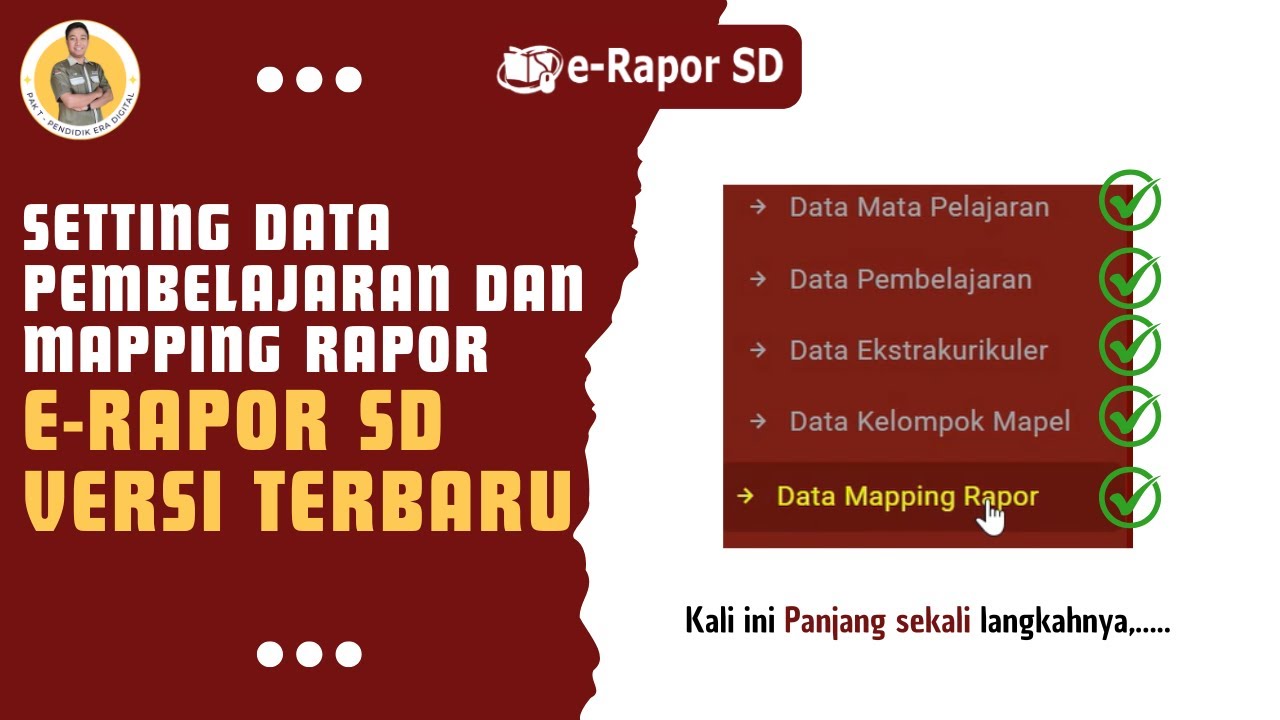 Cara Setting Data Pembelajaran dan Mapping Rapor pada eRapor SD Versi 2025 Terbaru | Panduan Lengkap
