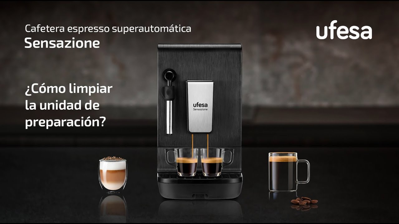 Cafetera espresso superautomática  Ufesa Sensazione: ¿Cómo limpiar la unidad preparación?