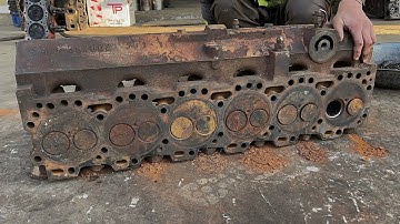 Rusted 6 Cylinder Engine Head: Dead Head Repair and Full Restoration