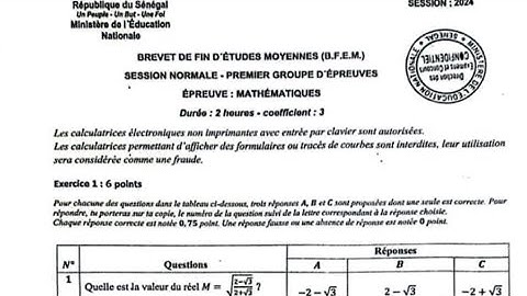 BFEM 2024, Correction de l