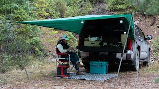 Solo Girl Camping | Living in a Pickup Truck | Making Handmade Noodles | Enjoying Relaxing Time