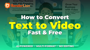 Convert Text to Video in Seconds with RenderLion AI | Full Tutorial