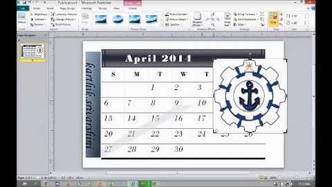 How to use Calendars in Microsoft Publisher 2010 (Wallet Size)