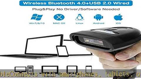 NETUM Bluetooth Barcode Scanner, Compatible with 2.4G Wireless & Bluetooth Function & Wired Connect