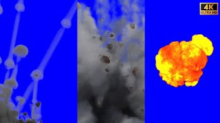4K Explosion Elements (Blue Screen) Pack || Free To Use || VFX GURU