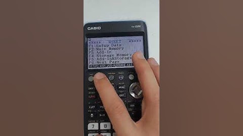 How to reset Casio fx-CG50