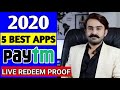 Top 5 Paytm Cash Earning Apps in 2020 | Best 5 Earning apps for android | Earn Money Online in 2020