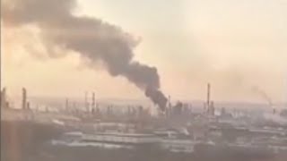 Russia Refinery Fire Video Shows Moment Of Drone Attack