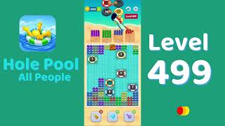 Hole Pool All People Level 499 Walkthrough 🎯 | Color Match Puzzle Gameplay | Mini Boss