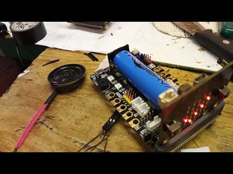 Adding speaker to Yahboom Superbit, MakeCode MicroBit ,Music for siren on our Factory patrol car.