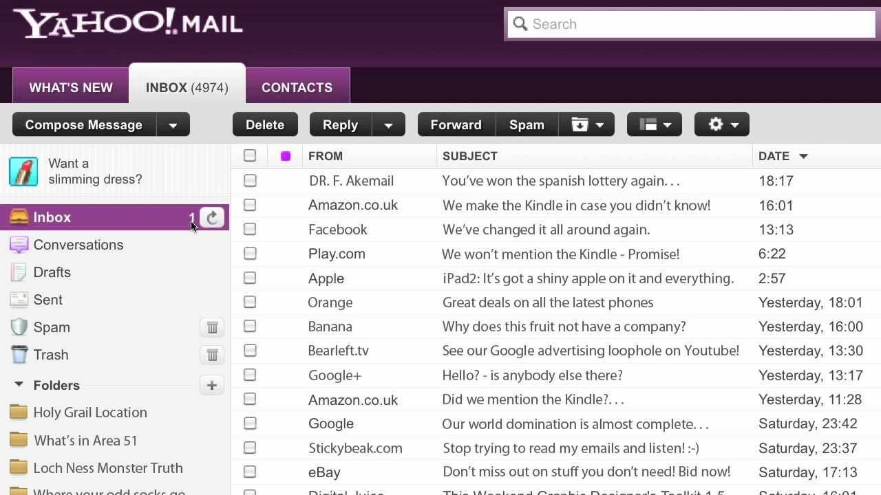 How to find unread emails in Yahoo - YouTube