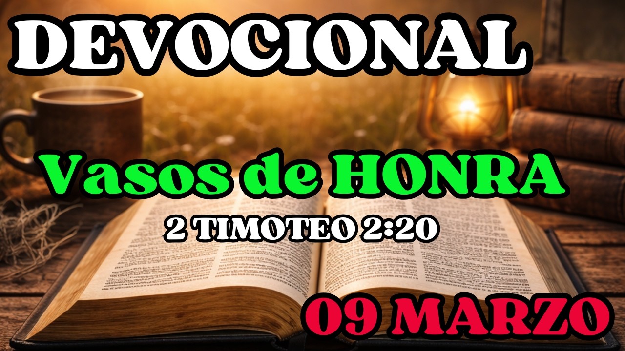 📖 DEVOCIONAL DE HOY | VASOS DE HONRA | ORACIÓN || 09 MARZO 2026