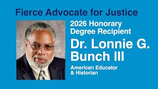 Dr. Lonnie G. Bunch III Receives an Honorary Degree from John Jay College
