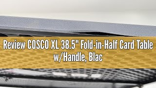 Review COSCO XL 38.5" Fold-in-Half Card Table w/Handle, Black