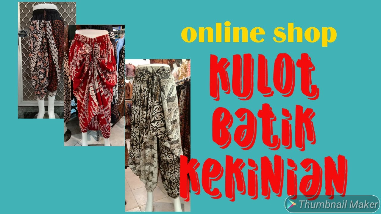 MODEL CELANA BATIK TERBARU - KULOT BATIK  KEKINIAN BAHAN PARIS