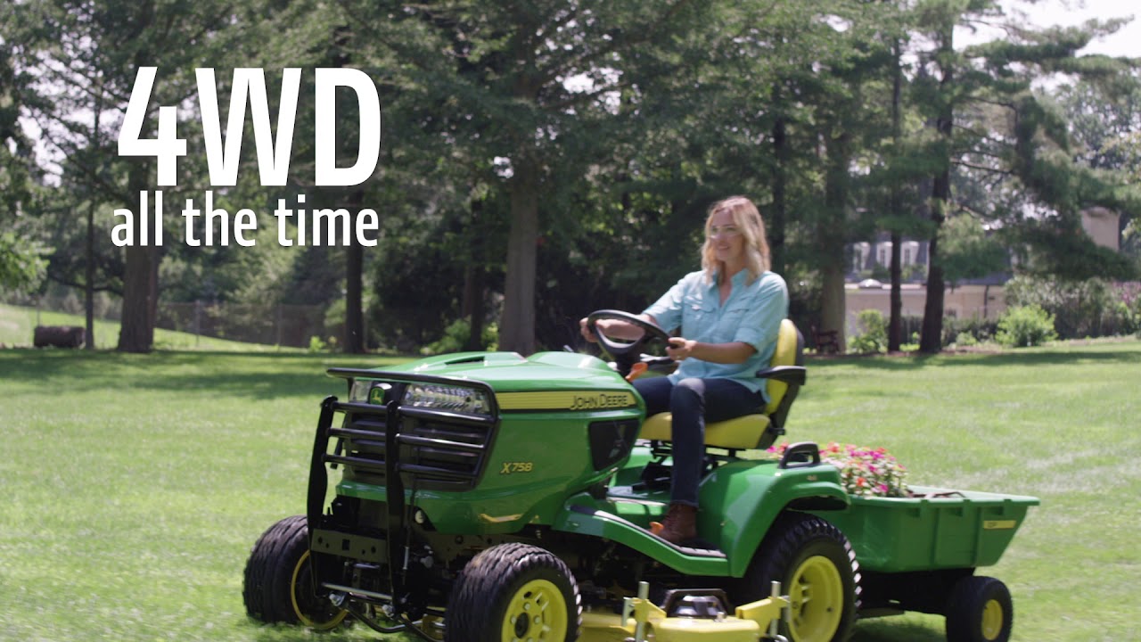 Full Time Four Wheel Drive John Deere X700 Series Tractors