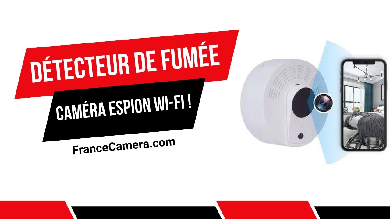 Tebetu Caméra Espion WiFi 5G/2.4G Détecteur De Fumée - Caméra Invisible HD 1080P Avec Vision Nocturne Et Détection Mouvement