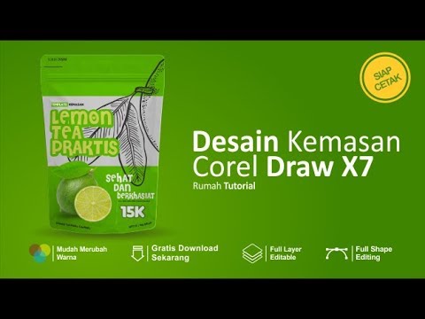 Tutorial Corel Draw  X7  77 Desain  Kemasan Produk Dengan  