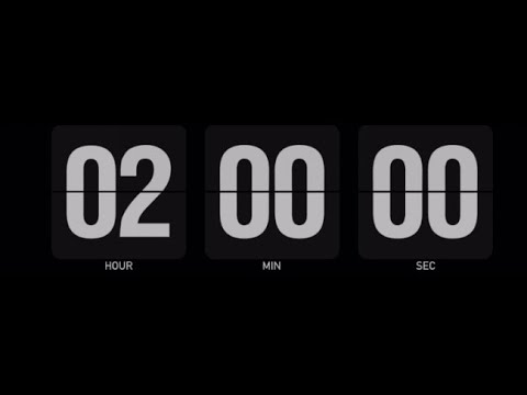 2 Hours Countdown Flip Clock Timer l Simple Beeps - YouTube