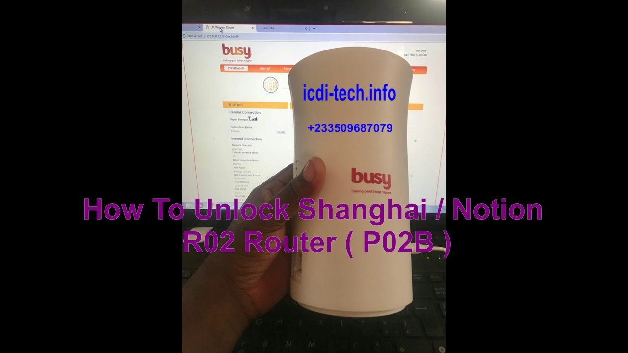 How To Unlock Shanghai Or Notion R02 Router ( P02B ) - YouTube