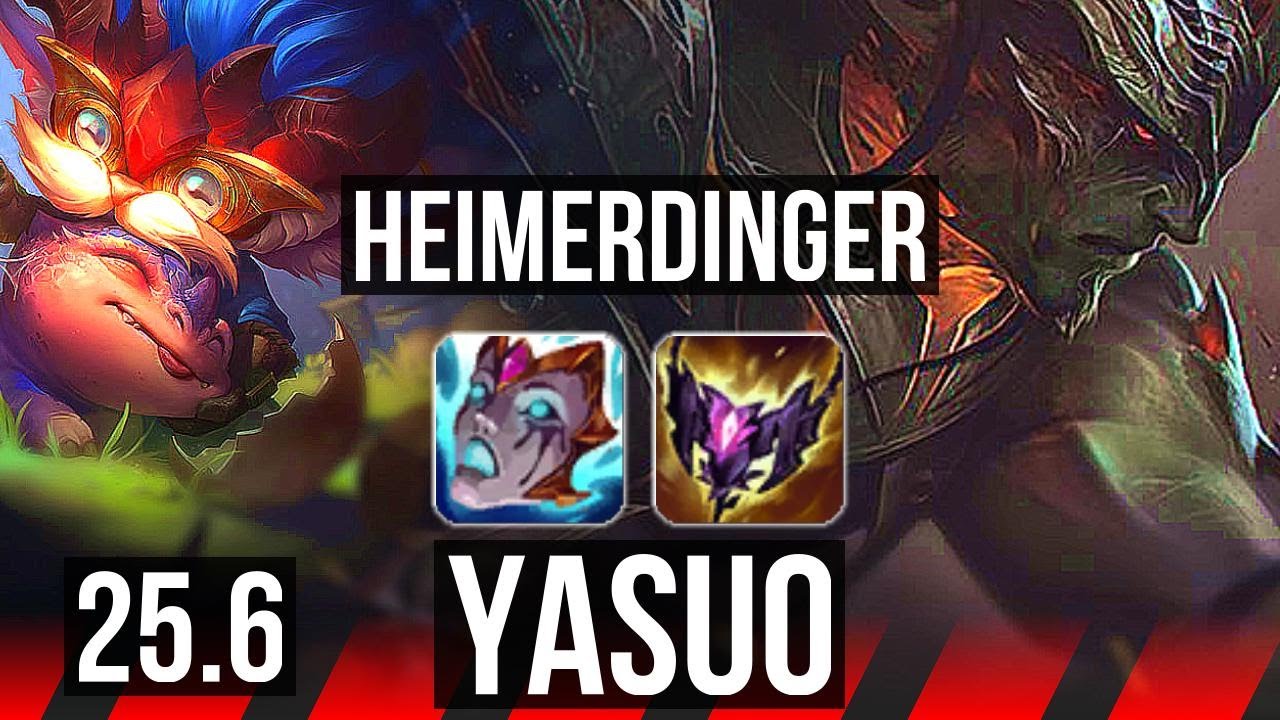 HEIMERDINGER vs YASUO (TOP) | 900+ games | KR Master | 25.6