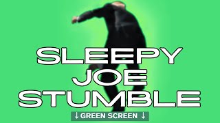 Sleepy Joe slippin like Stumble Guys - MEME - Green Screen