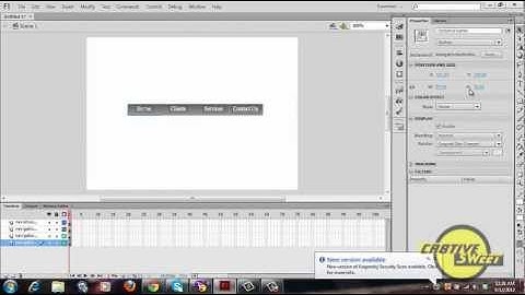 How to create a simple navigation bar in Adobe flash CS6
