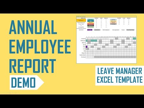Employee Leave Manager Excel Template - Employee Report