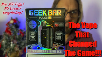 Geekbar Pulse X! Kiwi Strawberry Ice 25,000 25k Puff Vape Review!