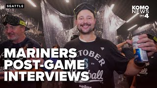 WATCH: Interviews with Cal Raleigh & Josh Naylor post-Mariners clinching the playoffs