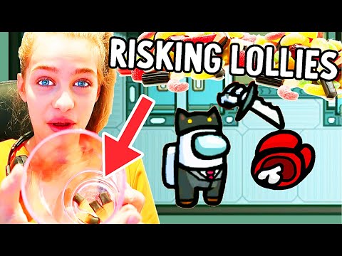 RISKING CANDY LOLLIES IN AMONG US - Gaming w/ The Norris Nuts