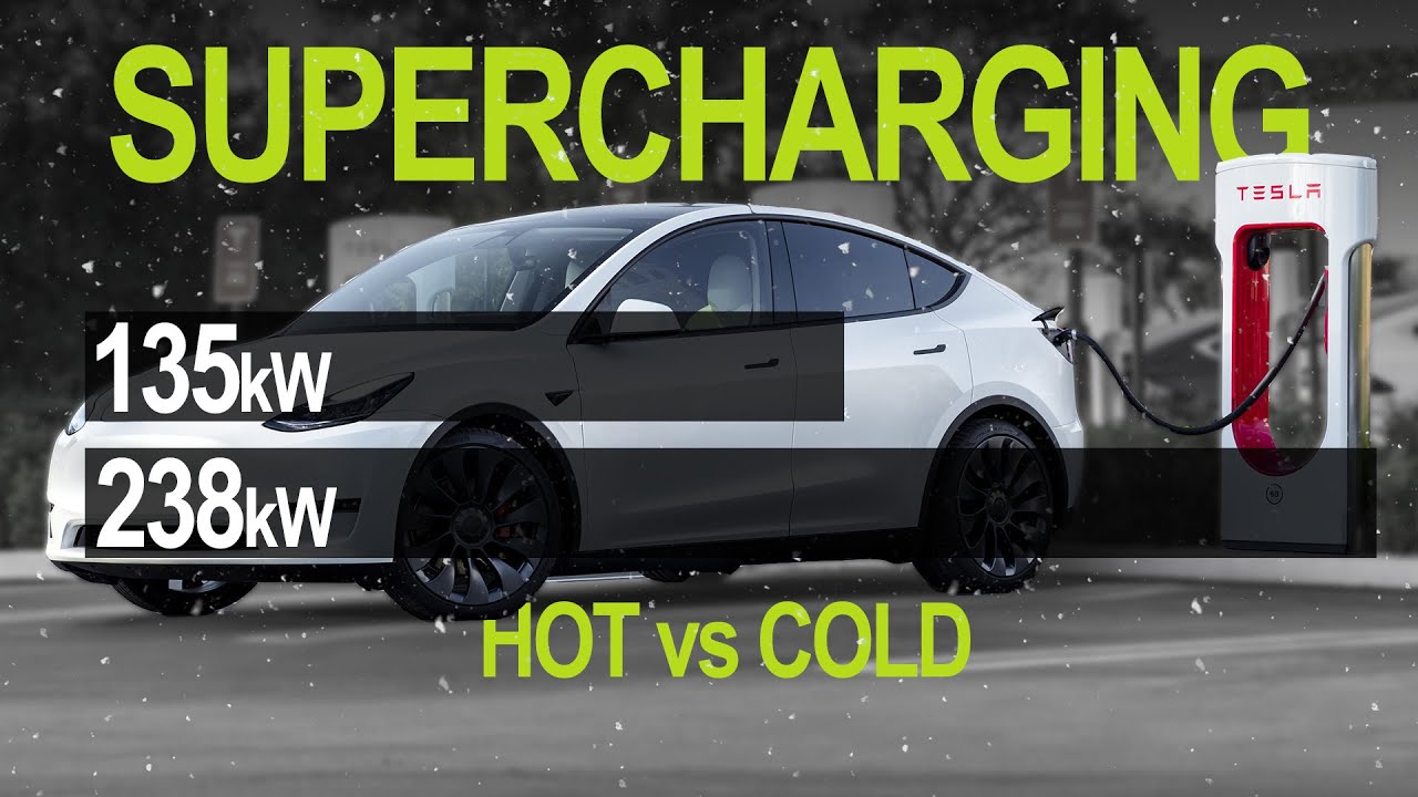 Supercharging A Tesla in Winter Warm vs Cold Battery Test YouTube