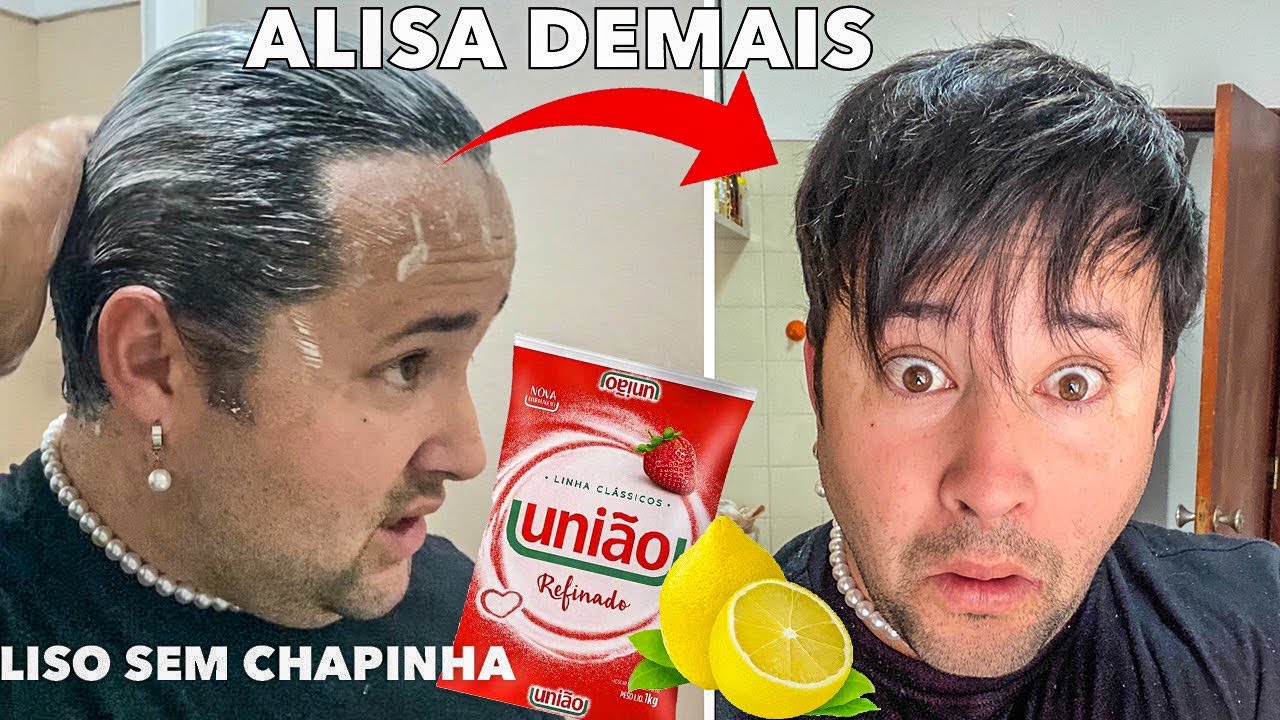PROGRESSIVA DE LIMÃO E AÇÚCAR | ALISA SEM CHAPINHA | LISO 100% DESMAIADO - eu testei!
