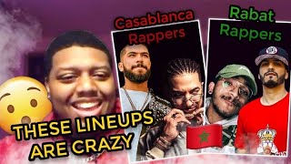 Casablanca Rappers vs. Rabat Rappers (Moroccan Rap Showdown) REACTION !