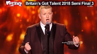 Gruffydd Wyn Roberts Opera Singer STANDING OVATION Britain's Got Talent 2018 Semi Final 3 BGT S12E10